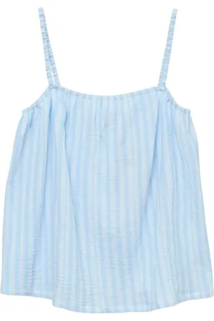 VERO MODA Vmnanna Singlet Top Wvn Ga Tops T-shirts & Tops Sleeveless Blue