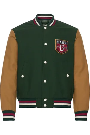GANT Wool Blend Varsity Jacket Outerwear Jackets Varsity Jackets Green