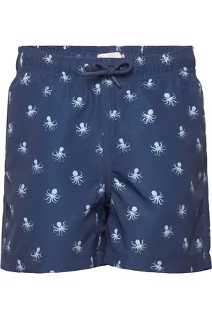 MANGO Octopus Print Swimsuit Badeshorts Blue
