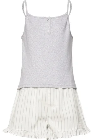 MANGO Combined Cotton Pyjamas Pyjamas Sett White