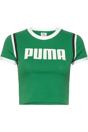 PUMA Future..archive Graphic Baby Tee Sport Sport Clothing Sports Tops & T-shirts Sport Crop Tops Sport Short-sleeved Crop Tops Green