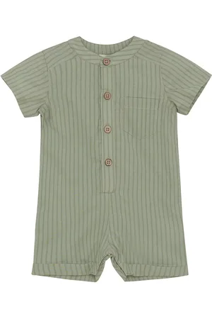FIXONI Romper Ss Woven Bodysuits Short-sleeved Green
