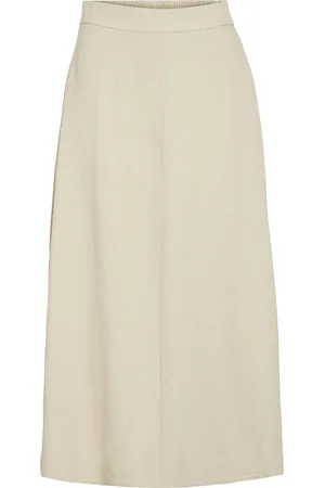 VILA Vijolanda Ankle Skirt Skirts Knee-length & Midi Skirts Cream
