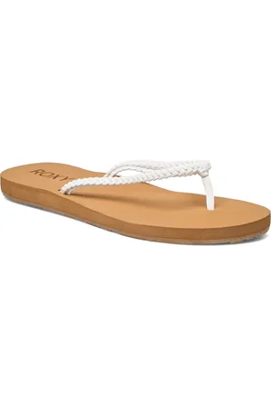 Roxy Costas Ii Shoes Summer Shoes Sandals Flip Flops White