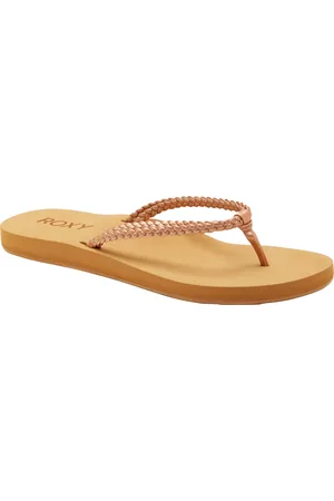 Roxy Costas Ii Shoes Summer Shoes Sandals Flip Flops Gold
