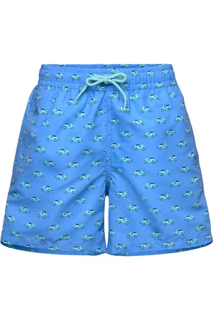 MANGO Printed Swimsuit Badeshorts Blue