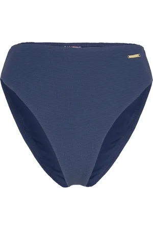 Lexington Textured Bikini Bottom Swimwear Bikinis Bikini Bottoms High Waist Bikinis Navy