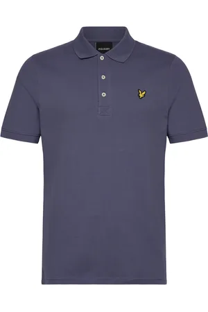 Lyle & Scott Plain Polo Shirt Tops Polos Short-sleeved Navy