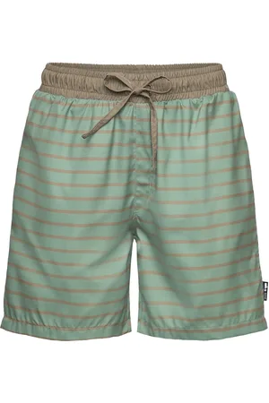 Mikk-Line Swim Shorts Aop Badeshorts Green