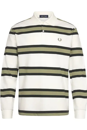 Fred Perry Jersey Stripe Polo Shirt Tops Polos Short-sleeved Multi/patterned