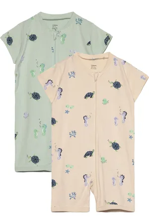 Lindex Pyjamas Romper 2 Pack Aop Pyjamas Sie Jumpsuit Multi/patterned