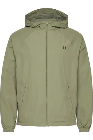 Fred Perry Taslan Hooded Shell Jacket Tynn Jakke Green