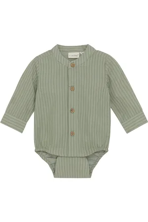 FIXONI Body Shirt Ls Woven Bodies Long-sleeved Green