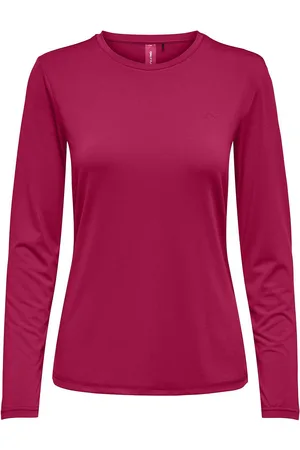 ONLY Onpcarmen Ls Train Tee Noos Sport T-shirts & Tops Long-sleeved Red