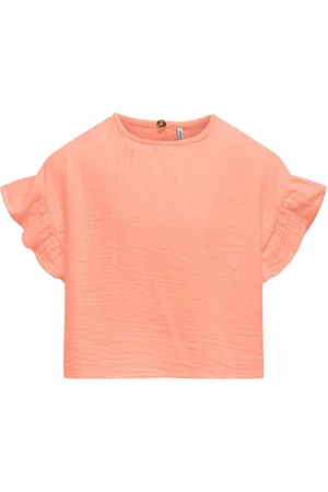 ONLY Kogthyra Life S/S Capsleeve Top Wvn Tops Blouses & Tunics Coral