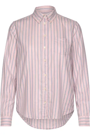 GANT Reg Stripe Archive Oxford Bd Shirt Tops Shirts Long-sleeved Pink