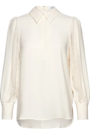 Reiss Renata Tops Blouses Long-sleeved Cream