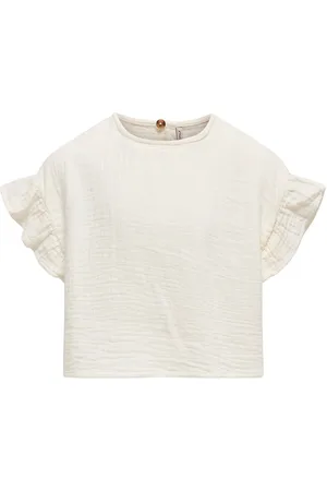 ONLY Kogthyra Life S/S Capsleeve Top Wvn Tops Blouses & Tunics White