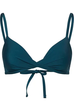 Lindex Swim Top Nicola Shiny Swimwear Bikinis Bikini Tops Wired Bikinitops Blue