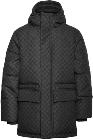 Daily paper Oba Cotton Monogram Puffer Fôret Jakke Black