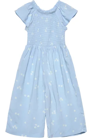 Lindex Jumpsuit Ss Smock Aop Jumpsuit Blue
