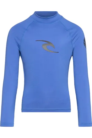 Rip Curl Brand Wave Upf L/S-Boy Swimwear Swim Tops Blue