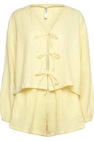 Lindex Pyjama Set Cotton Gauze Pyjamas Yellow