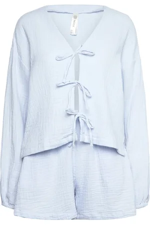 Lindex Pyjama Set Cotton Gauze Pyjamas Blue