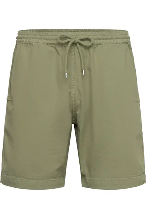 Mads Norgaard Dyed Canvas Beach Shorts Bottoms Shorts Casual Khaki Green