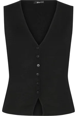 Gina Tricot Knitted Vest Vests Knitted Vests Black
