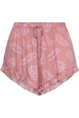 Hunkemöller Short Vis Satin Ruffle Pyjamas Pink