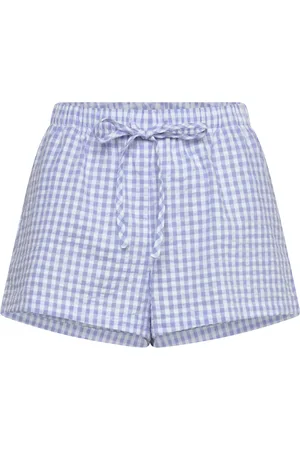 Hunkemöller Short Seersucker Check Pyjamas Blue