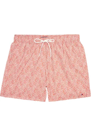 Tommy Hilfiger Medium Drawstring Print Badeshorts Red