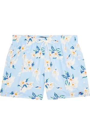 Tommy Hilfiger Medium Drawstring Print Badeshorts Blue