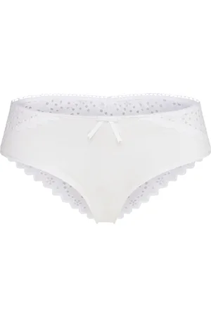 Lindex Braz Reg Broderie Anglais Lingerie Panties Brazilian Panties White