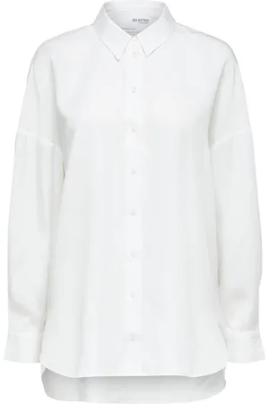 SELECTED Slfsanni Ls Shirt Noos Tops Shirts Long-sleeved White