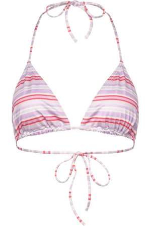 Monki Printed Halter Triangle Bikini Top Swimwear Bikinis Bikini Tops Triangle Bikinitops Multi/patterned