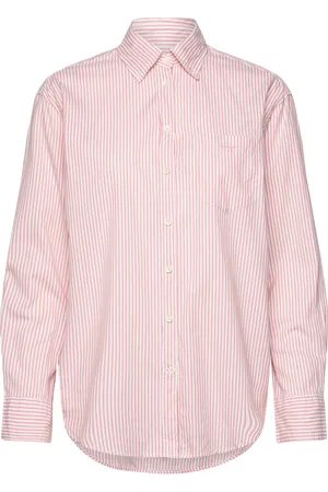 GANT Rel Luxury Oxford Striped Bd Shirt Tops Shirts Long-sleeved Pink
