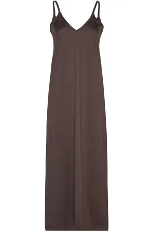 G-Star Slip Dress Loose S\L Wmn Maxikjole Festkjole Brown