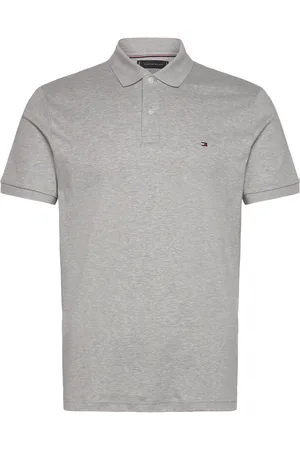 Tommy Hilfiger Liquid Cotton Reg Seasonal Polo Tops Polos Short-sleeved Grey