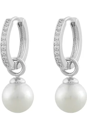 SNÖ of Sweden Core Pearl Ring Ear Accessories Jewellery Earrings Hoops Silver