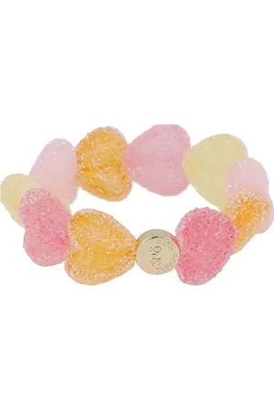 SNÖ of Sweden Sugar Hearts Elastic Brace G/Mix Peach - M/L Accessories Jewellery Bracelets Chain Bracelets Multi/patterned
