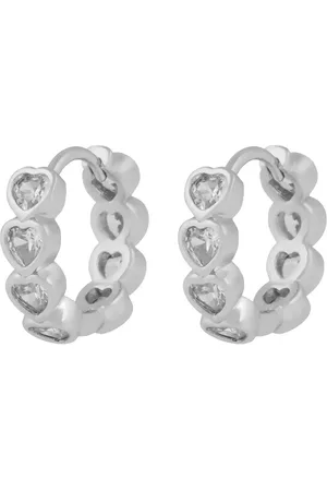 SNÖ of Sweden Lovely Crystal Ring Ear Accessories Jewellery Earrings Hoops Silver