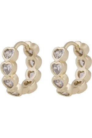 SNÖ of Sweden Lovely Crystal Ring Ear Accessories Jewellery Earrings Hoops Gold