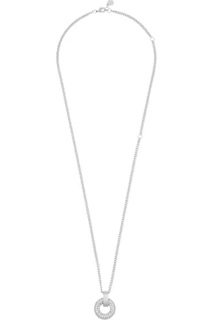 SNÖ of Sweden Liz Double Ring Crystal Pendant Neck 45 Accessories Jewellery Necklaces Dainty Necklaces Silver