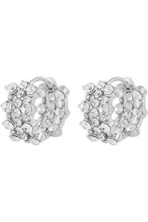 SNÖ of Sweden Sprinkles Small Tripple Crystal Ring Ear Accessories Jewellery Earrings Hoops Silver