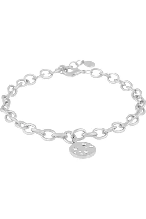 SNÖ of Sweden Sprinkles Pendant Big Chain Brace Accessories Jewellery Bracelets Chain Bracelets Silver