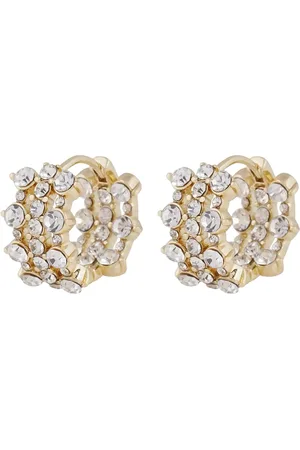 SNÖ of Sweden Sprinkles Small Tripple Crystal Ring Ear Accessories Jewellery Earrings Hoops Gold