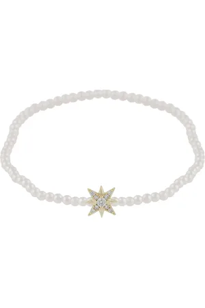 SNÖ of Sweden Stellaris Pendant Pearl Brace Accessories Jewellery Bracelets Pearl Bracelets White