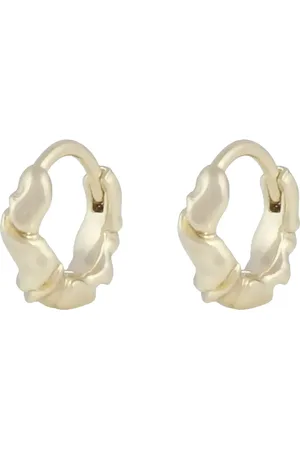 SNÖ of Sweden Wave Small Ring Ear Accessories Jewellery Earrings Hoops Gold